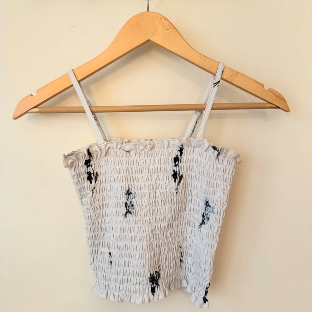 Floral cropped tube top